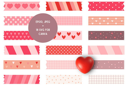Washi Tapes Valentine’s Day Romantic
