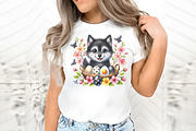 Spring black Wolf clipart, an Illustration by RobertsArt (Thumbnail 2 of 7)