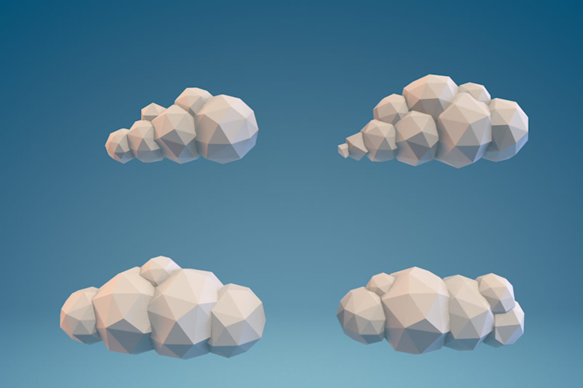 Low Poly Clouds Part 1, an Environmental 3D Model by CreativeeArt (Photo 4 of 6)