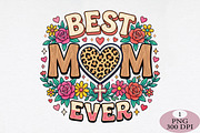 Best MoM ever Mother's Day png, an Illustration by Daily.Designs (Thumbnail 1 of 5)