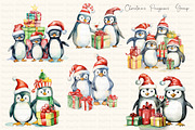 Christmas Animals: Penguins, a Seasonal Illustration by Dazzling Art Boutique (Thumbnail 2 of 15)