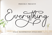 Everything | Script Font, a Handwritten Font by Scratchones (Thumbnail 1 of 9)
