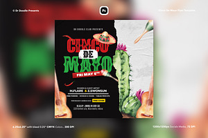 Cinco De Mayo Flyer, a Flyer Template by iDoodle Studio