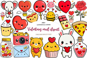 Valentines mail clipart, Valentines, an Illustration by CreationArt