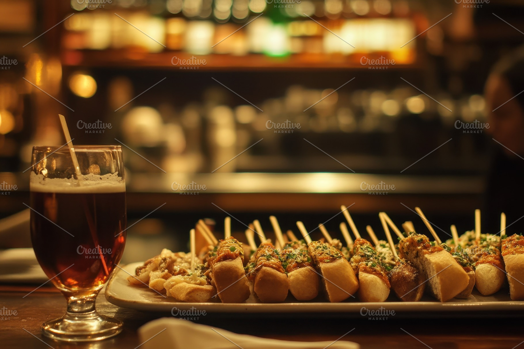 Finger foods displayed on a serving, a Photo by Pavel_design