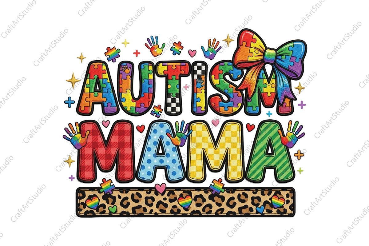 Autism Mama Coquette Bow PNG, an Illustration by CraftArtStudio (Photo 1 of 4)