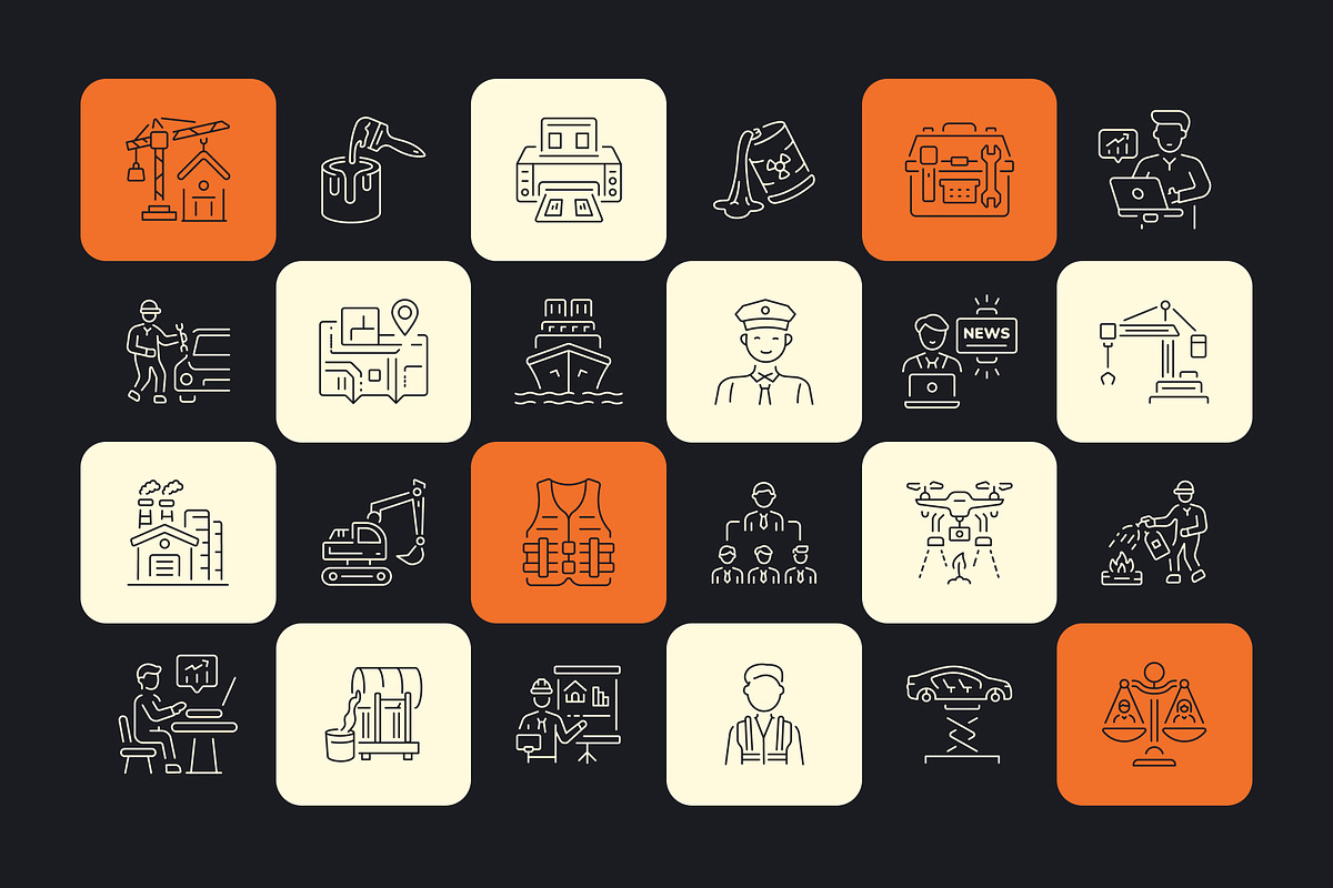 Industry and Manufacturing Icon, an Outline Icon by Prosymbols (Photo 7 of 23)