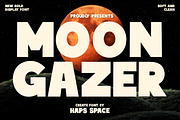 Moongazer Bold Display, a Sans Serif Font by Haps Space (Thumbnail 1 of 15)