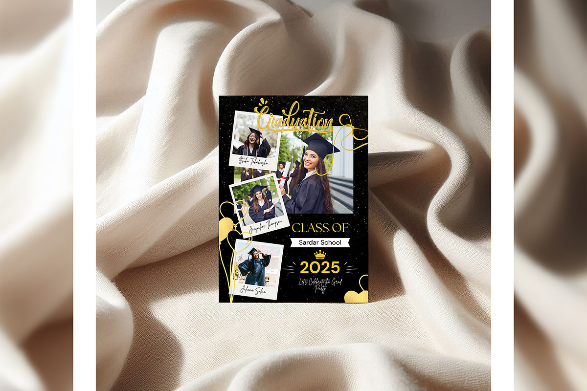 Graduation Invitation PSD and Canva, an Invitation Template by SmmrDesign (Photo 2 of 6)