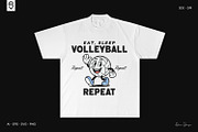 Funny Volleyball Retro Character, a Sport Illustration by shaondesigns (Thumbnail 3 of 6)