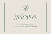 Fairwren, a Serif Font by Chelsea Burkett (Thumbnail 9 of 9)