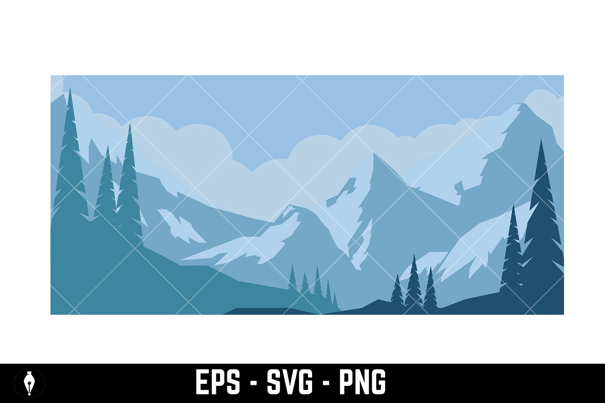 Vector landscapes, a Seasonal Illustration by Vectorhight (Photo 3 of 3)