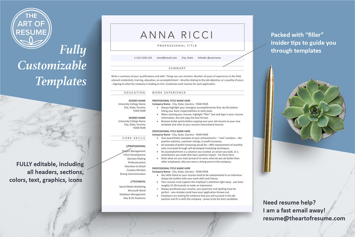 Executive Resume CV & Cover Letter, a Resume Template by The Art of Resume (Photo 3 of 8)