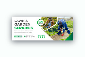 Lawn Garden Service Facebook Cover