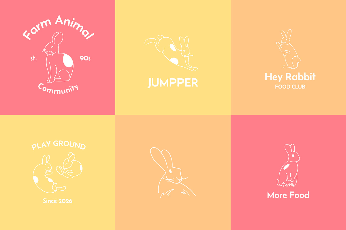 Rabbits Mascot - Vector, an Animal Illustration by By_Pedram (Photo 6 of 7)