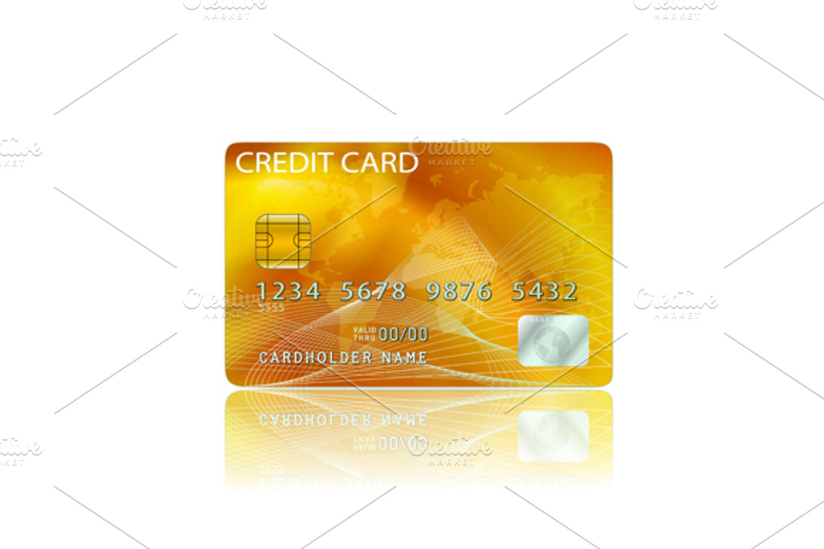 Credit Card Icon Isolated on White