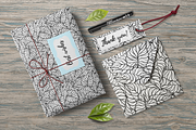 Black and white leaves patterns set, a Pattern Graphic by Graphic Magic (Thumbnail 3 of 5)