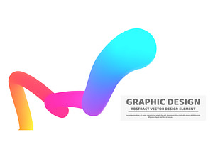 Bright blue and pink gradient ribbon, an Illustration by art PVP - market