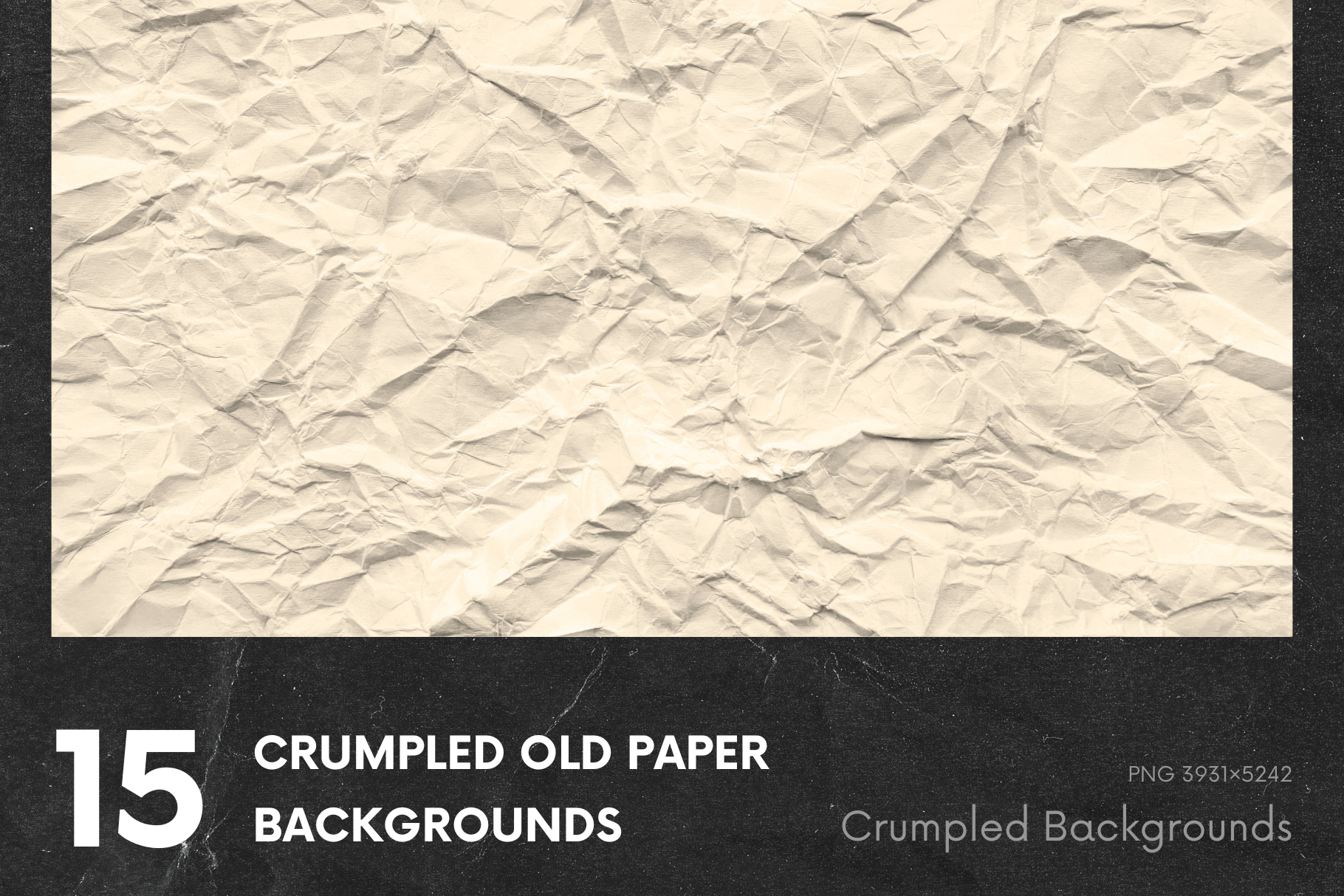 15 Beige Crumpled Paper Backgrounds, a Background Graphic by Ksuview