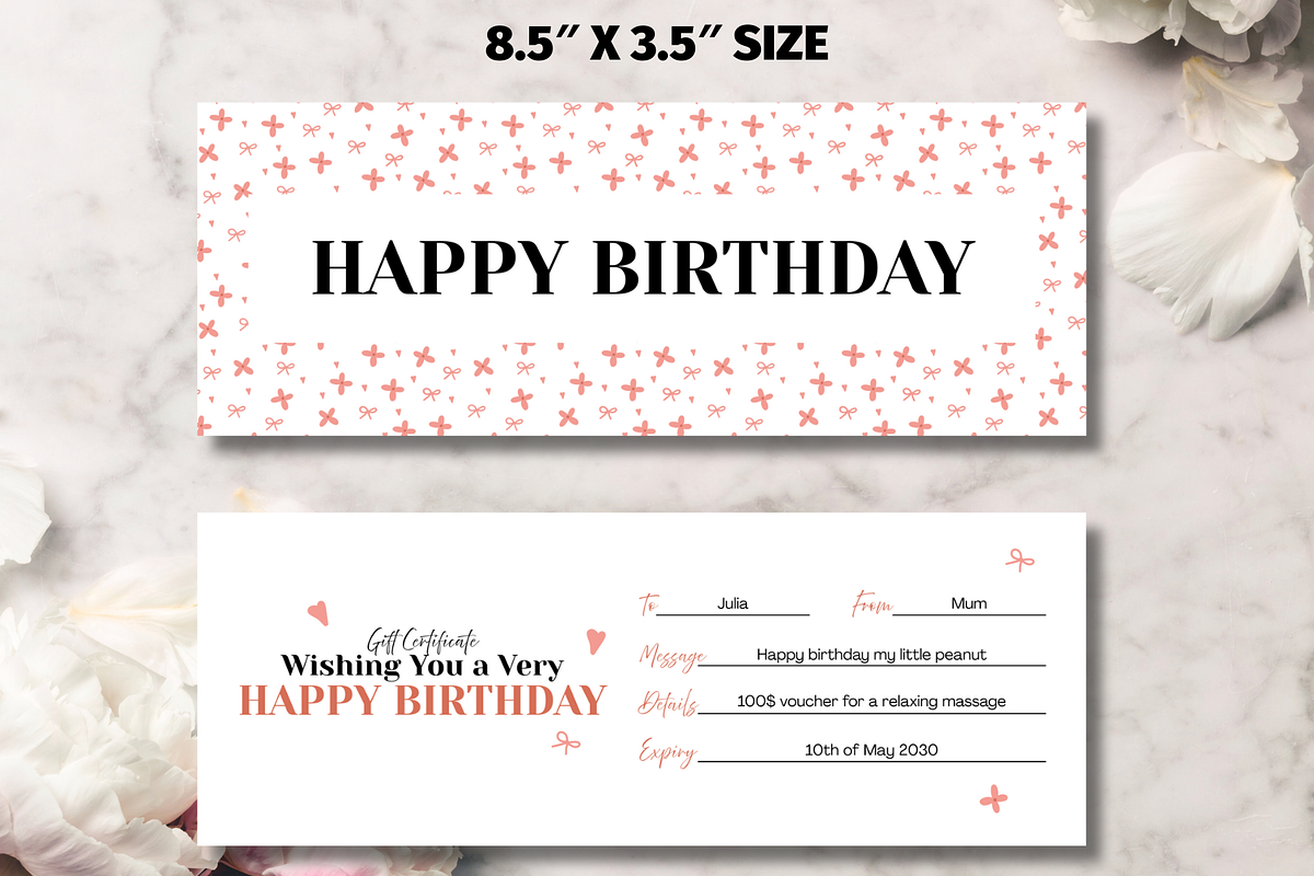 Gift Certificate Canva Template, a Card Template by GraphiCarola (Photo 2 of 8)