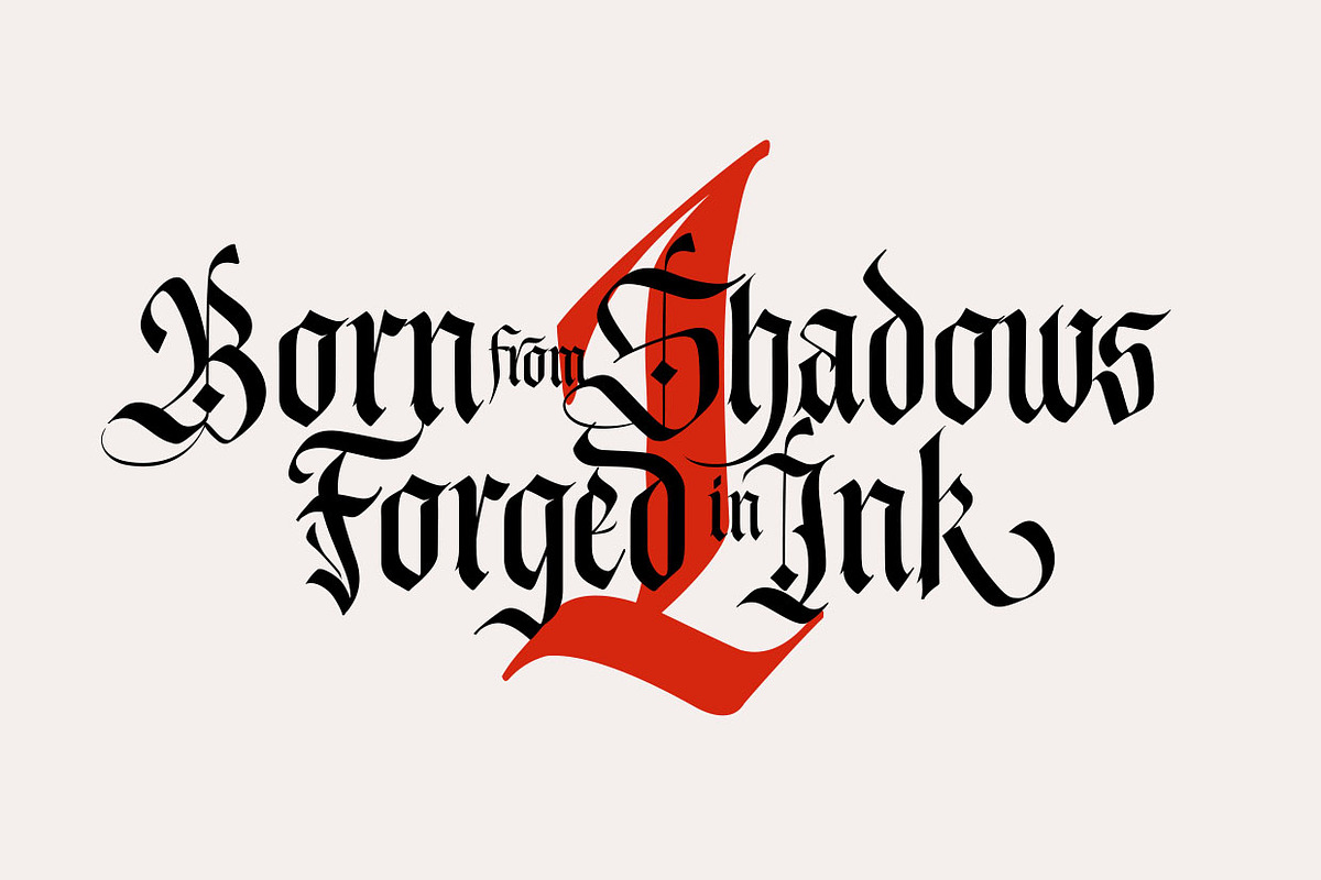 Konung Display Gothic Font, a Blackletter Font by vatesdesign (Photo 3 of 5)
