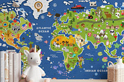 Big World kid vector map drawing, an Education Illustration by Alinafineart (Thumbnail 1 of 6)
