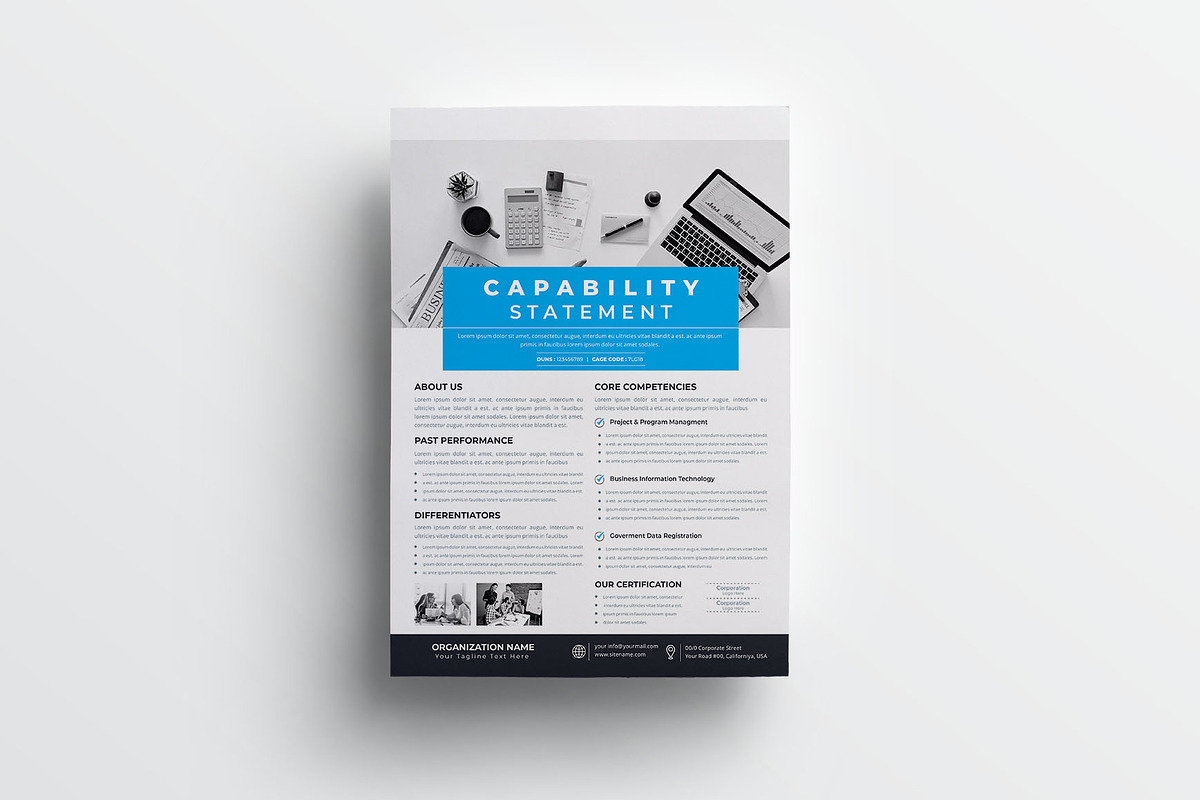 Capability Statement | Word & Indd, a Flyer Template by obayes (Photo 3 of 3)