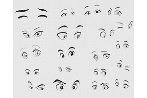 Procreate Eyes Stamp Brushes. Manga