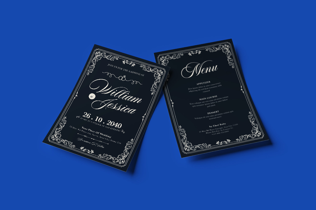 Eleganism Wedding Invitation, an Invitation Template by iDoodle Studio (Photo 4 of 4)