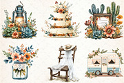 Western Boho Wedding Clipart, an Illustration by Libby Wishes (Thumbnail 5 of 5)