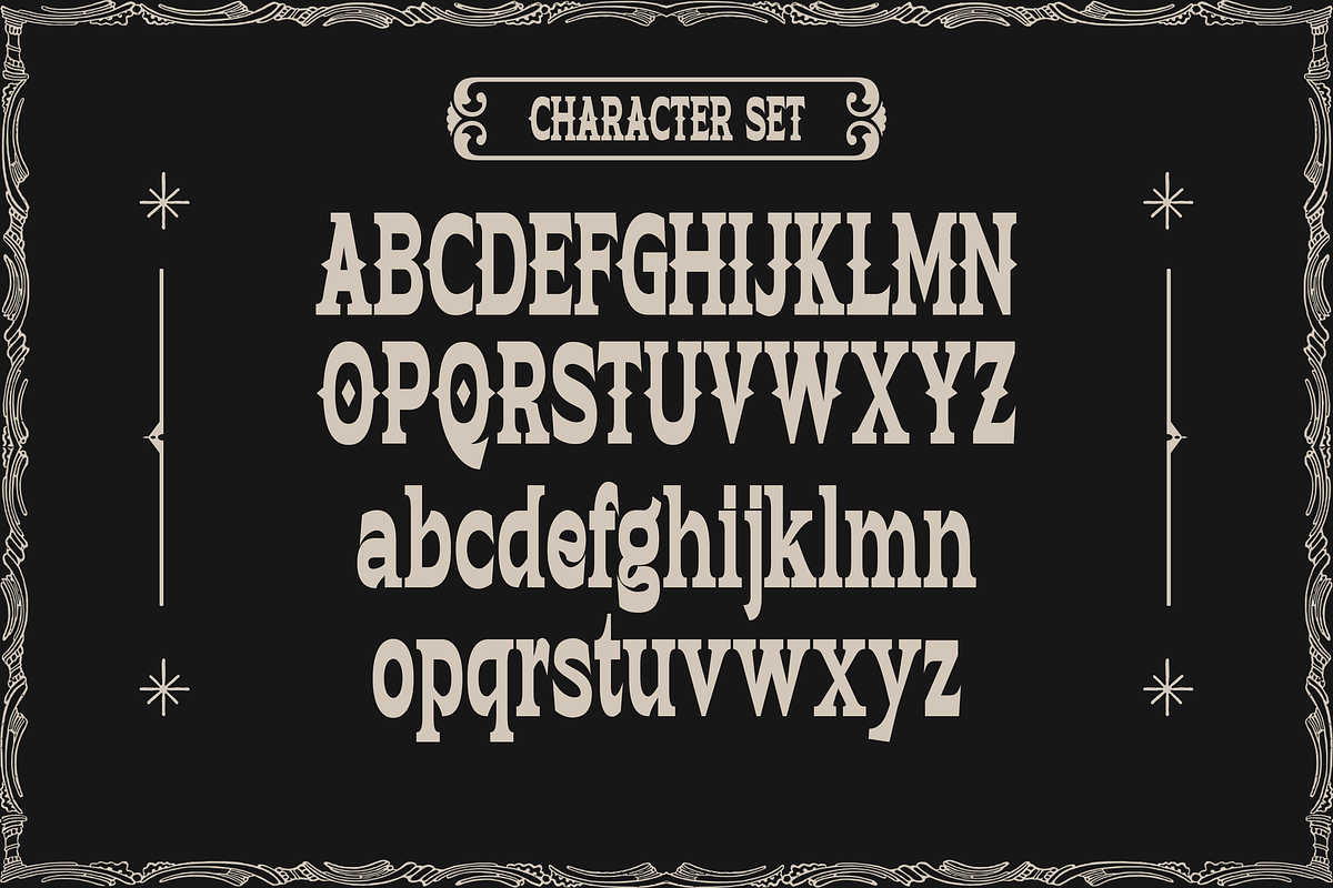 Vintage Western Display Font, a Serif Font by Simetrica Labs (Photo 6 of 11)