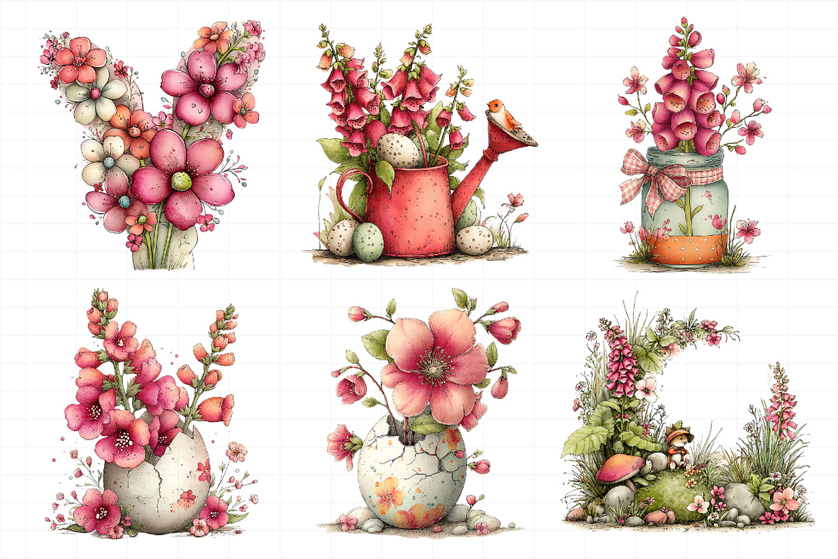 Whimsical Easter Foxglove Clipart, an Illustration by Daily.Designs (Photo 8 of 8)