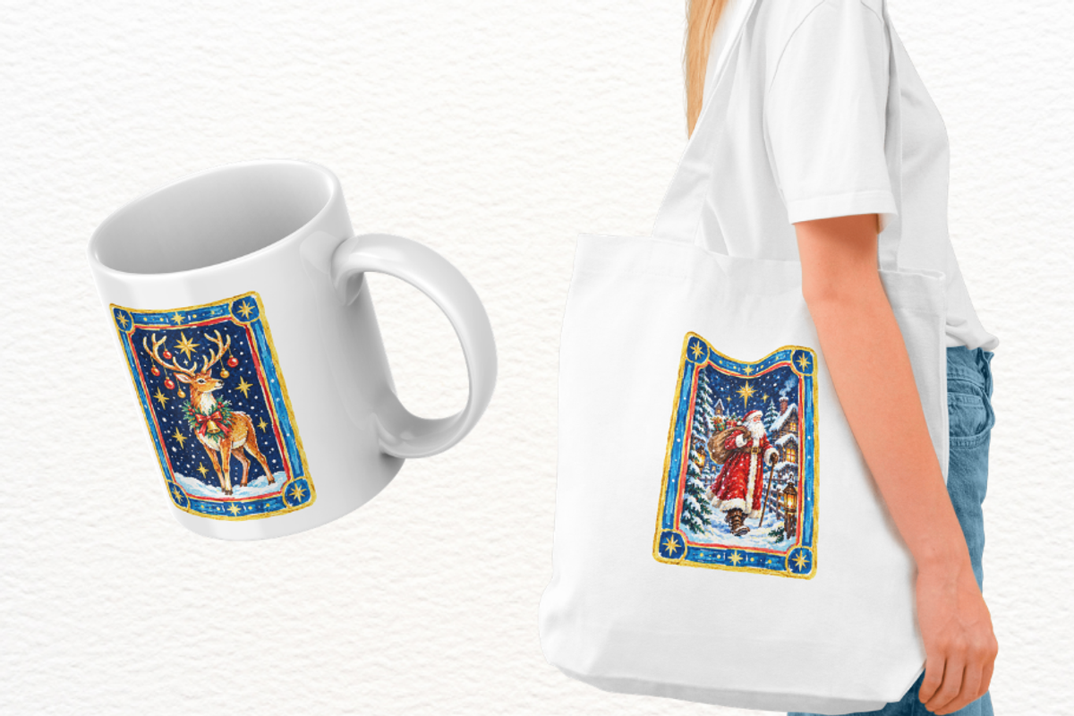 Christmas Tarot Cards PNG, a Decorative Illustration by Markicha Art (Photo 3 of 6)