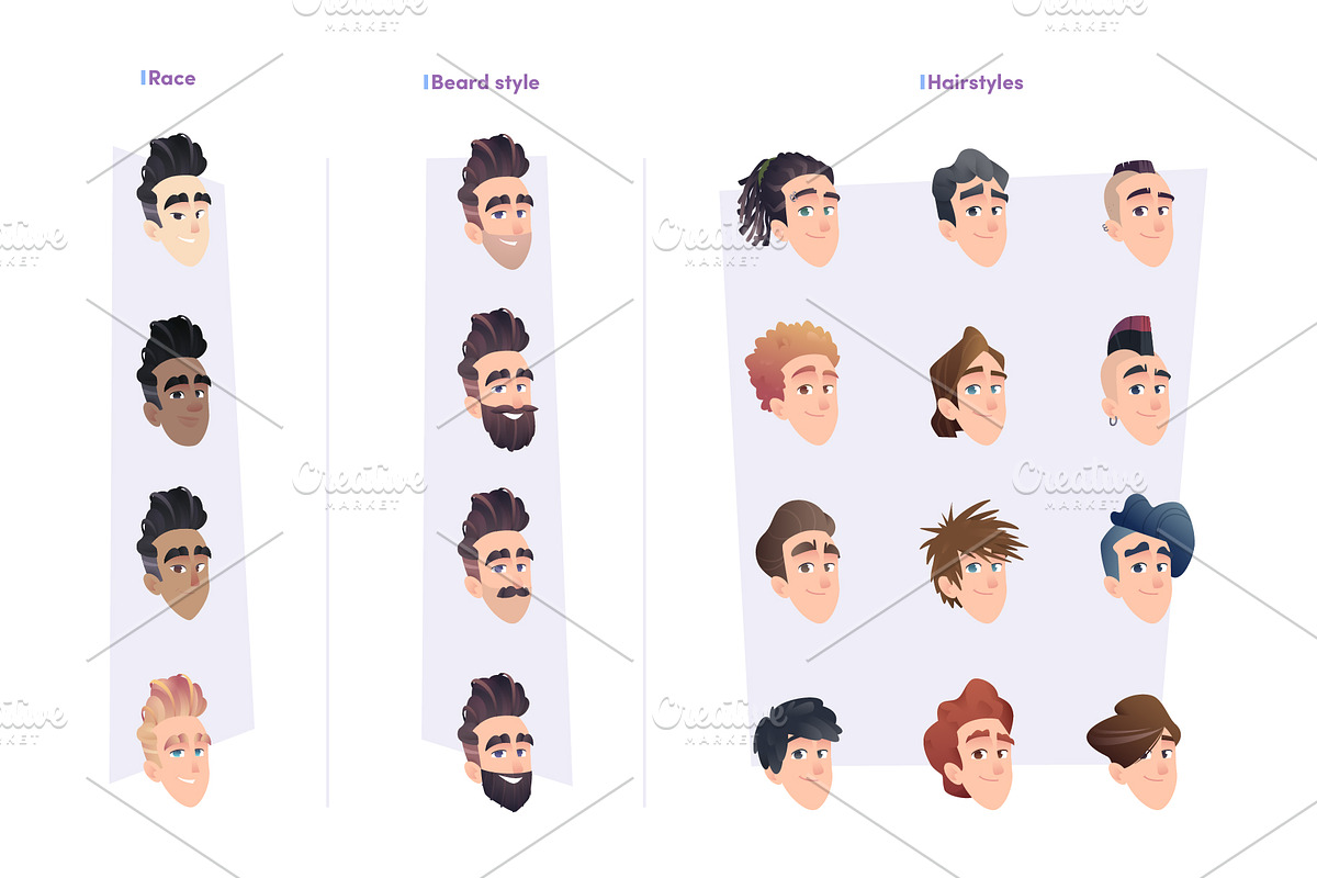 %SALE% -Cheerful Guy Creation Kit, an Object Graphic by VectorVision (Photo 6 of 9)