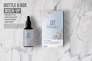 Bottle & Box Mockup