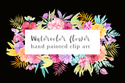 Watercolor flower bundle, an Illustration by GraphicRain (Thumbnail 2 of 9)