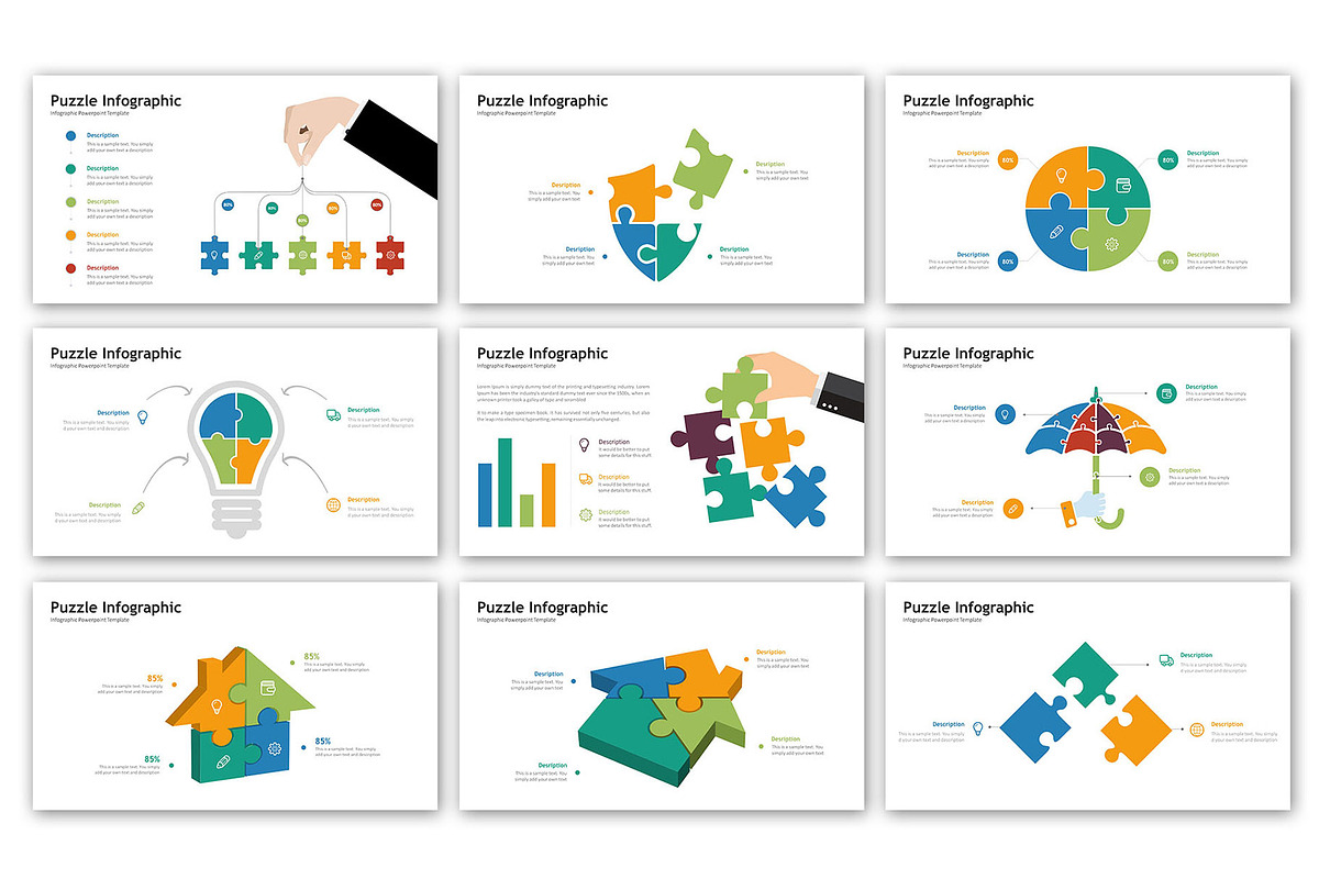 Puzzle Presentation - Infographic, a Presentation Template by Digitcase ...