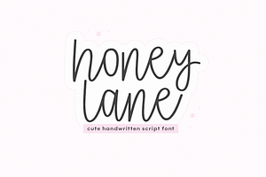 Honey Lane Cute Script Font