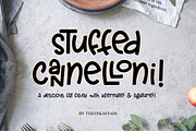 Stuffed Cannelloni Font, a Sans Serif Font by theinkaffair (Thumbnail 1 of 8)