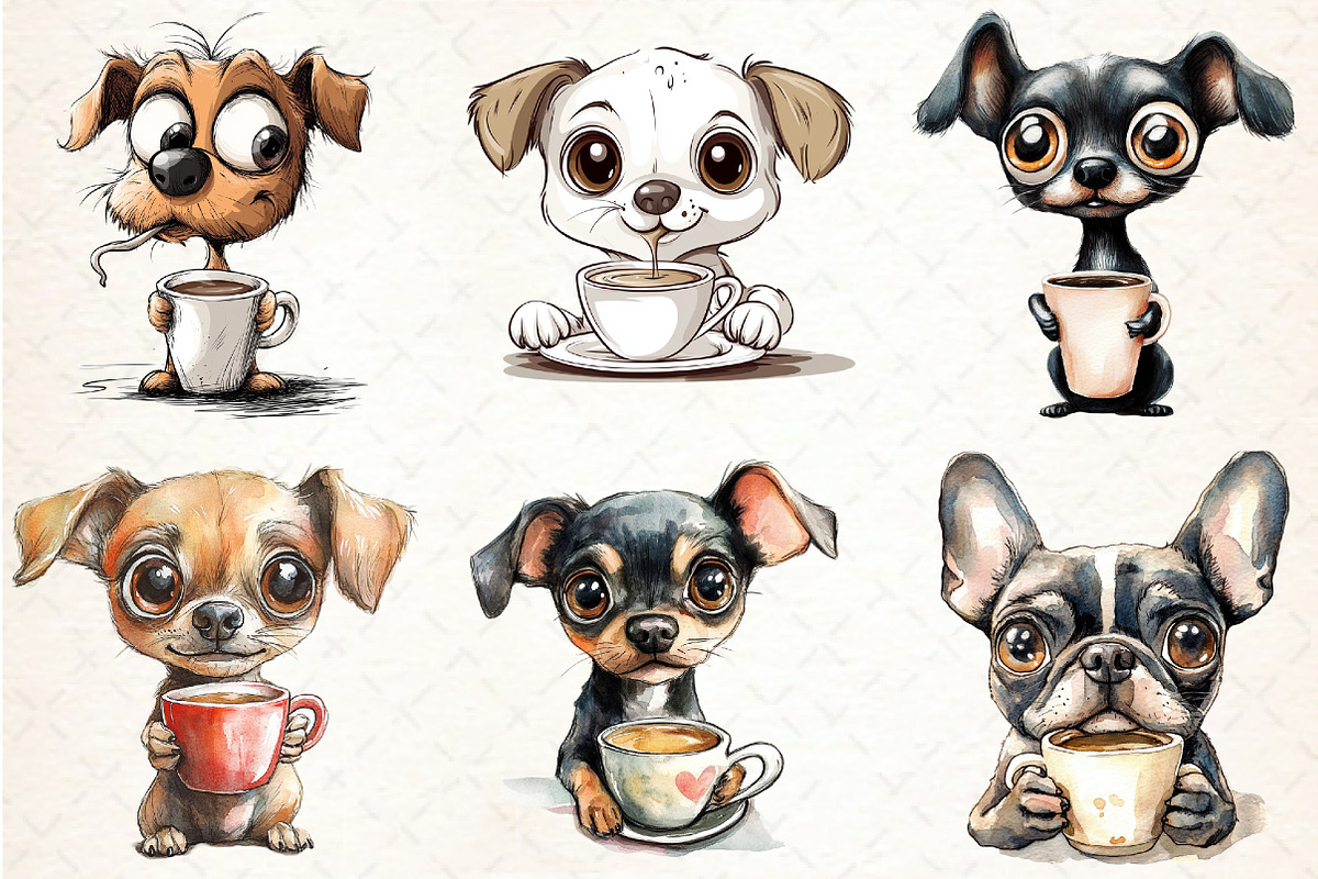 Crazy Dog Clipart PNG, an Illustration by Libby Wishes (Photo 3 of 4)