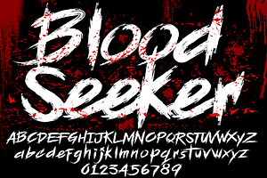 BLOOD SEEKER, a Font by CCONCEPTLAB