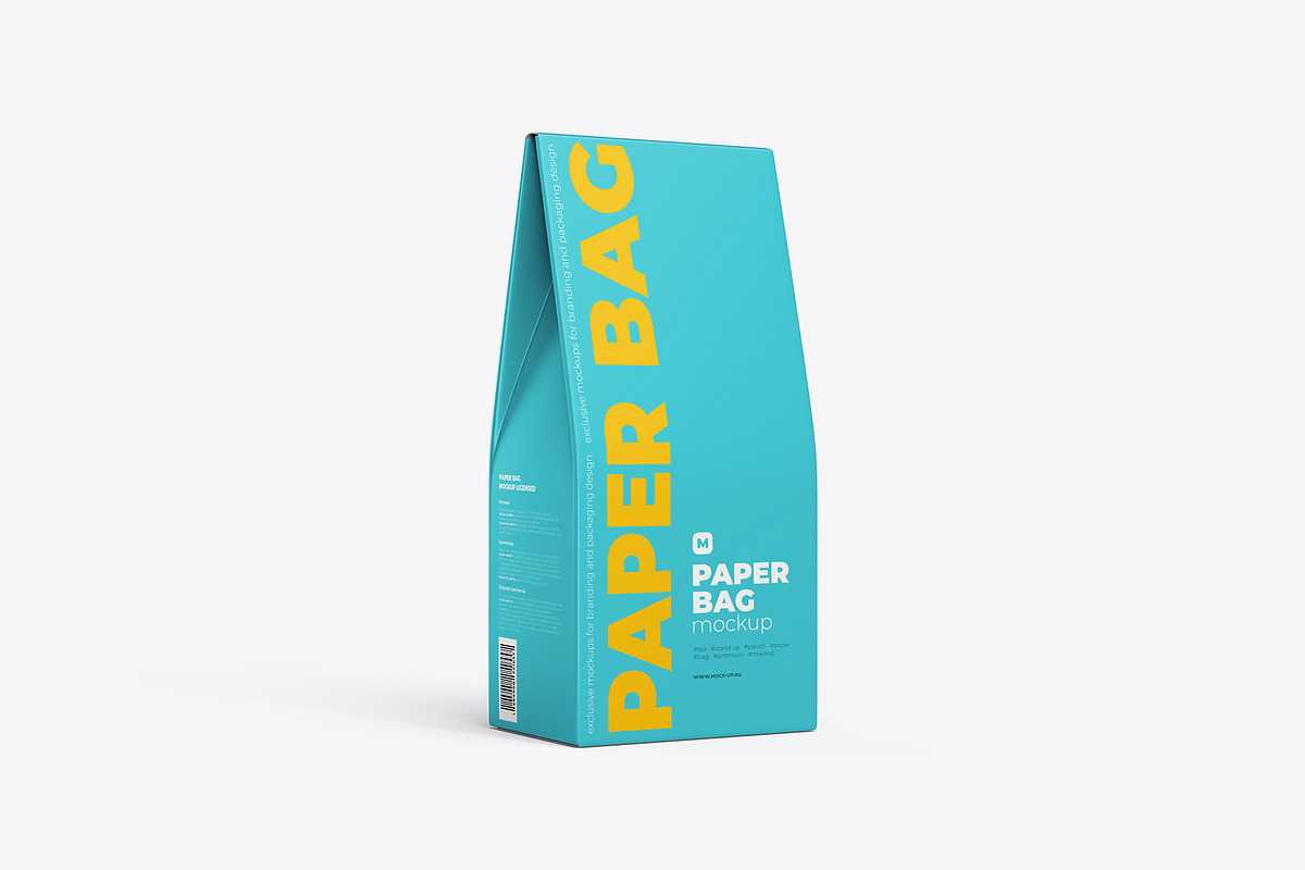 Paper Bag Mockup. Half Side view, a Cups & Container Mockup by easymock (Photo 8 of 10)