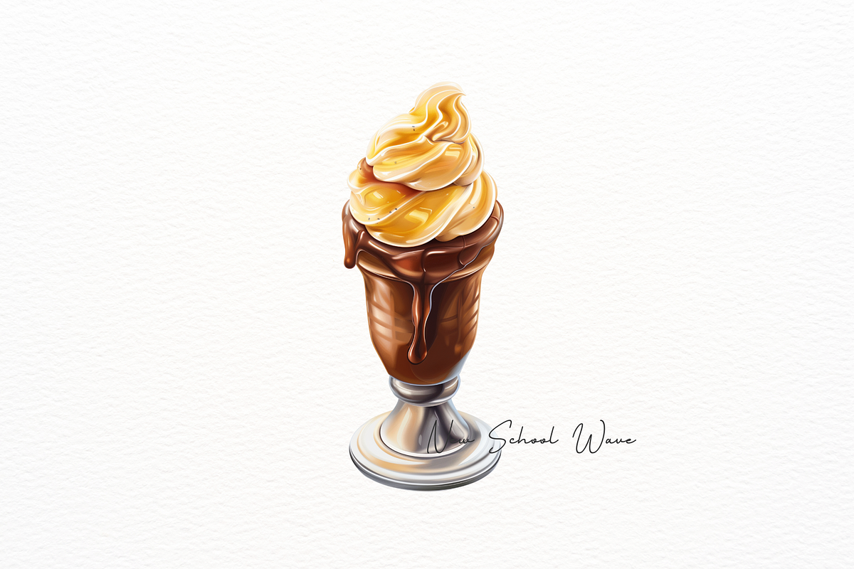 Hyperrealistic Watercolor Ice Cream, an Object Illustration by New-School-Wave (Photo 2 of 5)