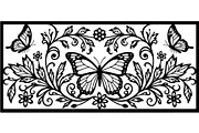 Decorative Floral Panel Vector Set, a Decorative Illustration by Designer_Momina (Thumbnail 12 of 20)