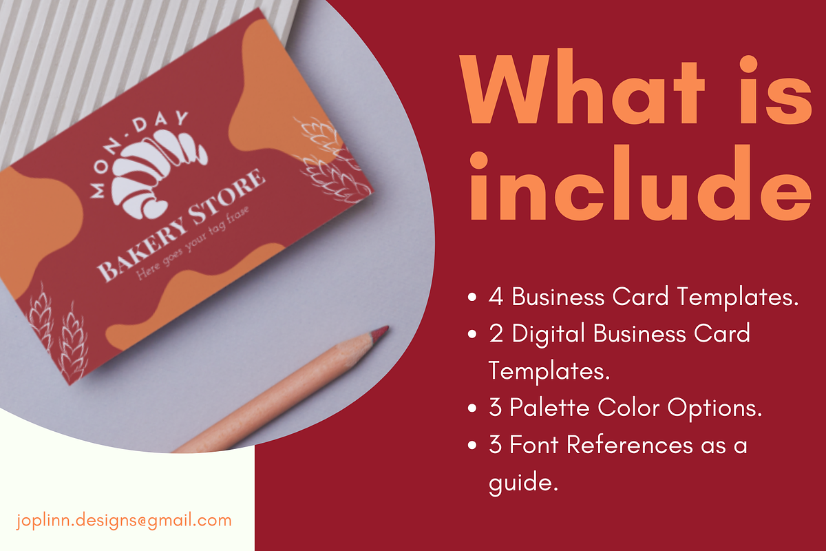 Bakery Business Card Templates Pack, a Templates & Theme by Jo Plinn Designs (Photo 4 of 5)
