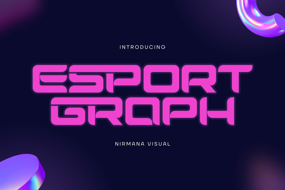 Esport Graph - Logo Font, a Font by Nirmana Visual (Photo 1 of 6)