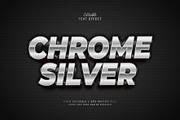 Text Effect Chrome Silver, a Layer Style Add-On by Navy Graphic (Thumbnail 1 of 2)