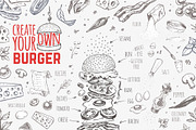 Burger menu. Hand-drawn, a Food Illustration by Margo Miller (Thumbnail 7 of 14)