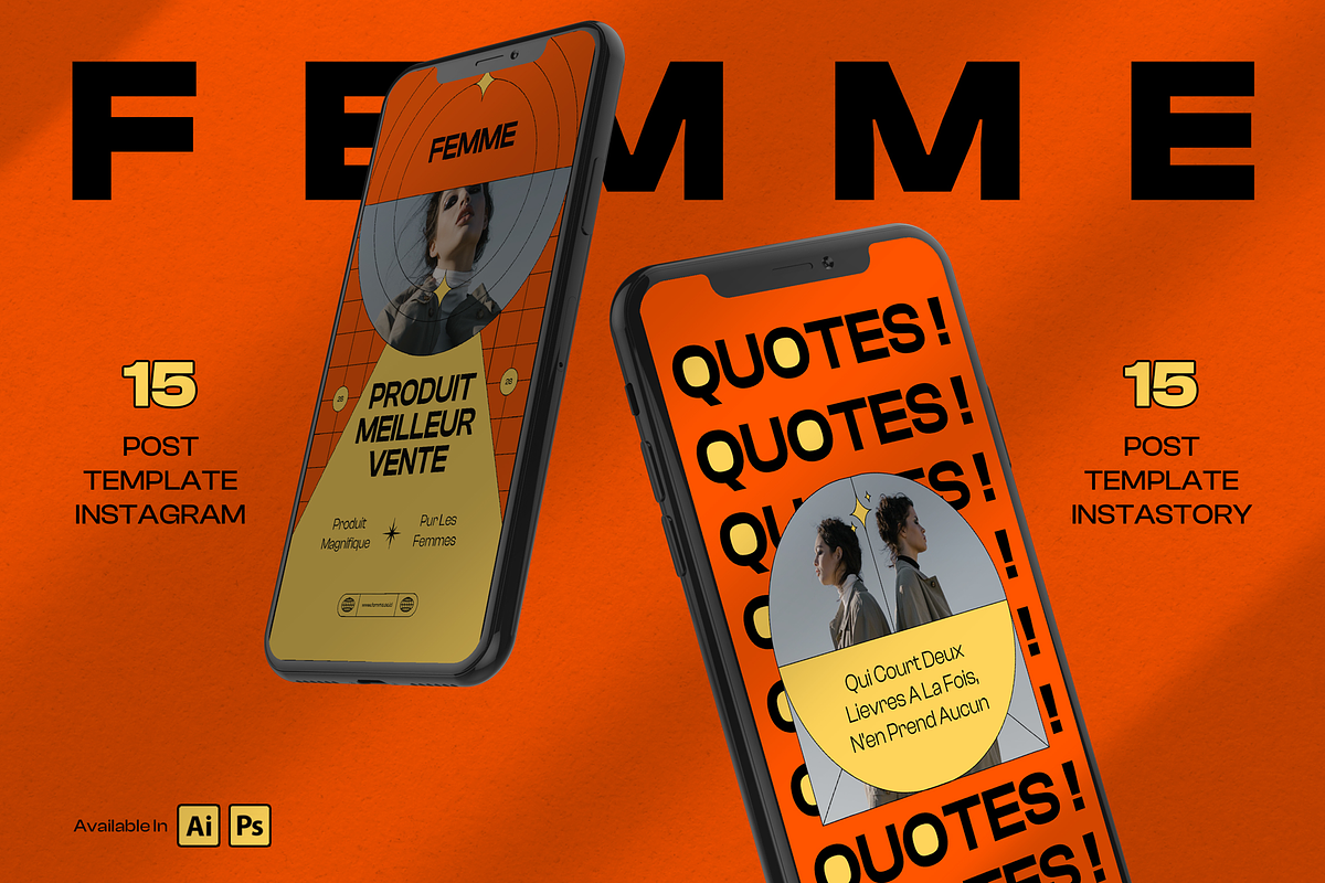Femme - Stylish & Modern Social Kit, a Social Media Template by Creative Zeune (Photo 1 of 4)