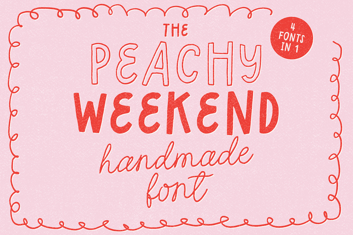 Peachy Weekend Handwritten Font, a Handwritten Font by supfonts (Photo 1 of 9)